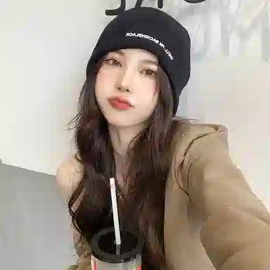 优幽兰 秋冬季仿羊绒堆堆帽百搭时尚大头围毛线帽韩版显脸小包头帽纯色防风防寒针织加厚保暖 绒线帽 男女同款情侣款