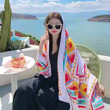 优幽兰 保暖外搭 两用旅行 减龄穿搭 空调房办公室 披肩 女款