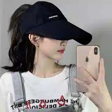 优幽兰 防晒遮阳运动风时尚简约显脸小户外防紫外线 棉 鸭舌帽 女款