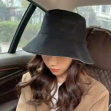 优幽兰 气双面可戴户外出行街头潮流休闲校园慵懒风穿搭 棉 渔夫帽 男女同款情侣款