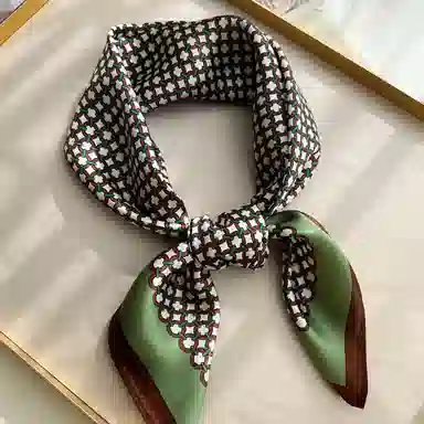 优幽兰 真丝小方巾气质小众高级感头巾通勤职业领巾围脖实用洋气减龄四季通用 桑蚕丝 丝巾 女款