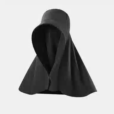 优幽兰 时尚小众设计感全脸遮阳大檐面罩护颈一体披肩百搭简约防紫外线户外出游通勤骑车太阳 锦纶 防晒帽 女款