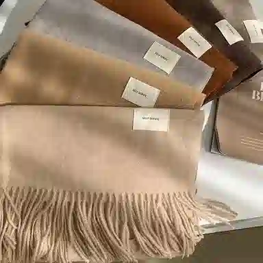 优幽兰 纯色围脖针织加厚护脖流苏防风防寒外搭保暖休闲高级感 绒线围巾 女款