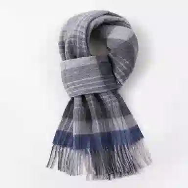 优幽兰 加厚保暖 防风防寒高级 绒线围巾 男款