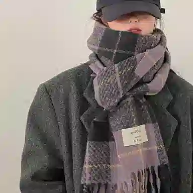 优幽兰 针织百搭时尚多用途秋冬季加厚防风御寒保暖护脖简约休闲 绒线围巾 女款