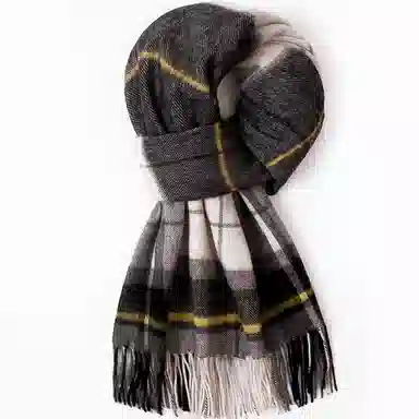 优幽兰 经典款针织加厚保暖商务休闲护脖子防风防寒 绒线围巾 男款