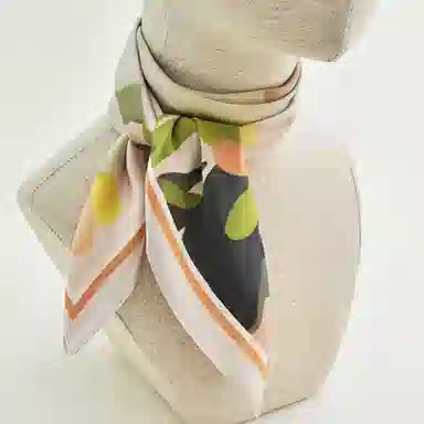 优幽兰 清新淡雅四季通用搭配衬衫洋气护颈高级感印花中国风穿搭 丝巾 女款