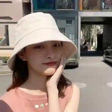 优幽兰 太阳帽纯色防紫外线遮阳帽旅游户外沙滩显脸小防晒大头围高级感小众 聚酯纤维 渔夫帽 女款