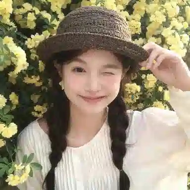 优幽兰 韩系卷边纯色圆顶礼帽夏季镂空透气遮阳显脸小法式草帽时尚简约高级感优雅盆帽学生潮 聚酯纤维  防晒帽 女款