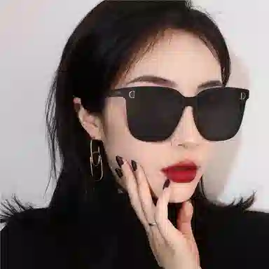 优幽兰 小众高级感 休闲学生骑车开车驾驶防紫外线偏光镜旅行大框显脸小街拍旅 方形 太阳眼镜 男女同款情侣款