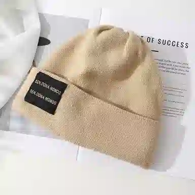 优幽兰 针织 防风防寒加厚 保暖 绒线帽 男女同款情侣款