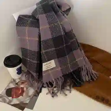 优幽兰 针织百搭时尚多用途秋冬季加厚防风御寒保暖护脖简约休闲 绒线围巾 女款