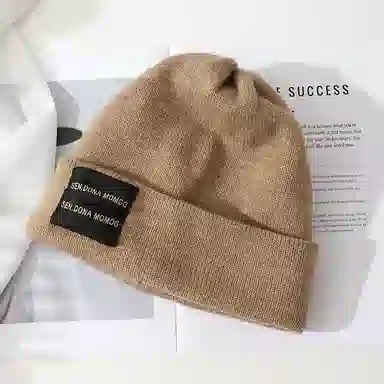 优幽兰 针织 防风防寒加厚 保暖 绒线帽 男女同款情侣款