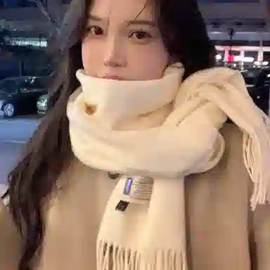 优幽兰 纯色韩版显脸小针织加厚防风防寒保暖护脖子 绒线围巾 男女同款情侣款