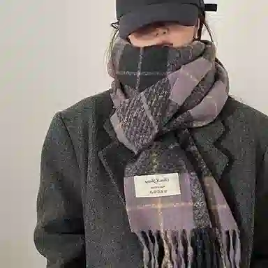 优幽兰 针织百搭时尚多用途秋冬季加厚防风御寒保暖护脖简约休闲 绒线围巾 女款