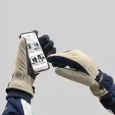 优幽兰 秋冬季潮流加绒加厚防冻防风防寒骑车出行小众保暖实用百搭时髦休闲旅游护手 滑雪 钓鱼手套 男女同款情侣款