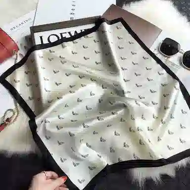 优幽兰 小方巾 优雅 小众 桑蚕丝 丝巾 女款