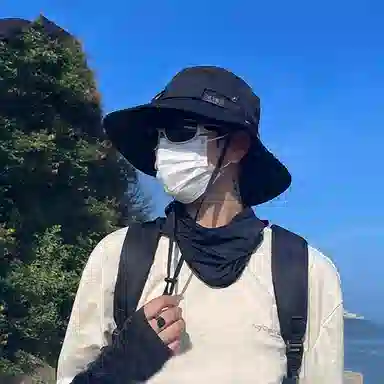 优幽兰 休闲百搭大帽檐西部牛仔风帽子户外登山旅游防紫外线遮阳帽学生时尚潮流遮脸太阳帽 锦纶 防晒帽 男款