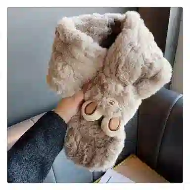 优幽兰 韩版显脸小纯色仿羊绒加厚防风防寒保暖护脖 围脖 女款 礼盒装