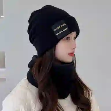 优幽兰 针织 防风防寒加厚 保暖 绒线帽 男女同款情侣款