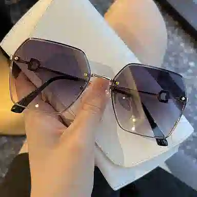 优幽兰 大脸显小高级感氛围个性气质街拍防紫外线韩版遮阳潮流防晒 方形 太阳眼镜 女款