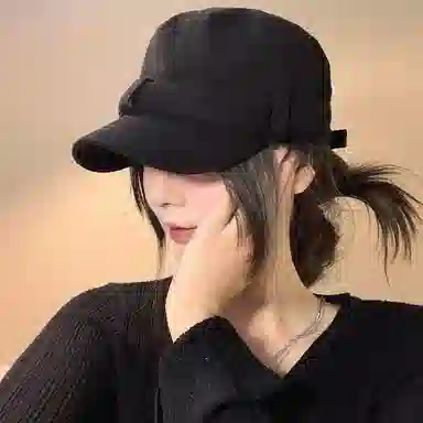 优幽兰 韩系氛围感宽帽檐大脸显脸小大头围遮阳帽女百搭小众简约高级感素颜遮脸太阳帽子潮 棉 防晒帽 女款