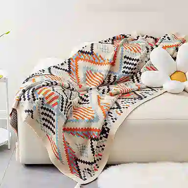 优幽兰 空调房办公室午睡毯子防风小众沙发盖毯针织围披两用旅行复古气质减龄穿搭 披肩 女款