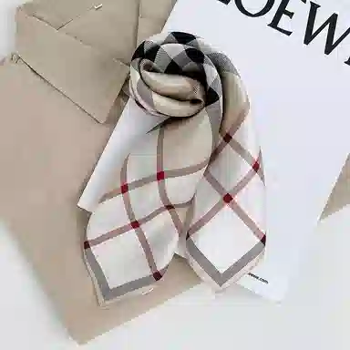 优幽兰 小方巾包包绑带休闲衬衫配饰妈妈减龄实用小众户外穿搭 桑蚕丝 丝巾 女款