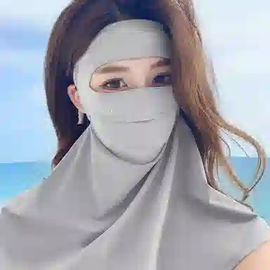 优幽兰 百搭休闲遮全脸防紫外线脸基尼一体遮阳护颈防护透气遮脖子户外出行骑车必备 锦纶 氨纶 防晒面罩 女款