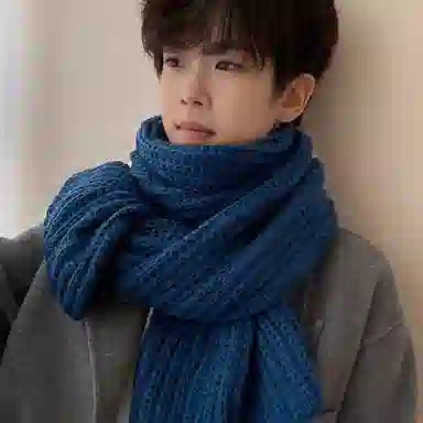 优幽兰 时尚百搭高级感 显白保暖针织韩系氛围感 防寒学生休闲简约学院风 聚酯纤维 绒线围巾 男女同款情侣款