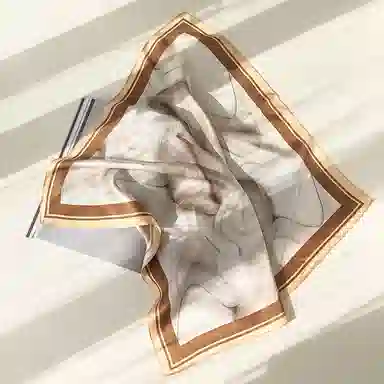 优幽兰 拼色设计感搭配衬衫包包高级感气质薄款职业韩版实用旅行 丝巾 女款 #礼盒装