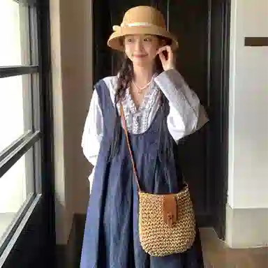 优幽兰 复古赫本风蝴蝶结礼帽时尚百搭夏季遮阳防晒帽气质优雅盆帽度假风海边显脸小草帽潮#好运 纤维素材料 渔夫帽 女款