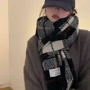 优幽兰 针织百搭时尚多用途秋冬季加厚防风御寒保暖护脖简约休闲 绒线围巾 女款