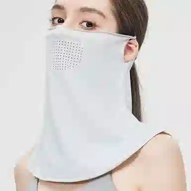优幽兰 休闲百搭全脸颈部防护夏季开车遮阳口罩透气凉感脸罩护眼角挂耳面纱防紫外线脸基尼旅行登山推荐 锦纶 防晒面罩 女款