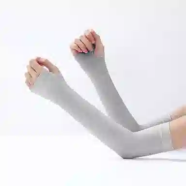 优幽兰 纯色户外骑行运动遮阳防紫外线小众穿搭 锦纶 氨纶 防晒袖 男女同款情侣款