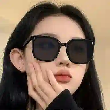 优幽兰 小众高级感大框显脸小偏光镜开车驾驶 防紫外线防晒街拍 方形 太阳眼镜 男女同款情侣款