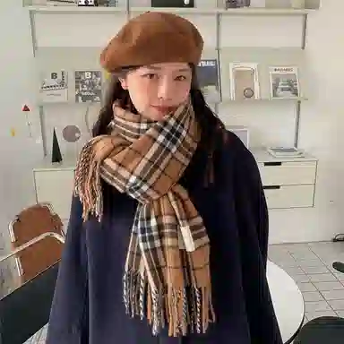 优幽兰 毛呢 学生韩版显脸小画家 防风防寒加厚保暖潮小众高级感 贝雷帽 女款