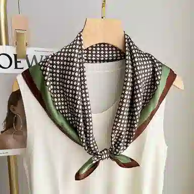 优幽兰 真丝小方巾气质小众高级感头巾通勤职业领巾围脖实用洋气减龄四季通用 桑蚕丝 丝巾 女款