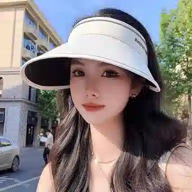 优幽兰 休闲百搭大帽檐夏季出行防紫外线大头围显脸小街头潮流拍照打卡 聚酯纤维 遮阳帽空顶帽防晒帽沙滩帽 男女同款情侣款