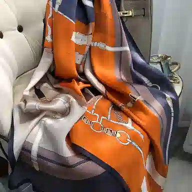 母亲节 优幽兰 时尚百搭气质优雅小众高级感真丝长条四级通用配职业装 丝巾纱巾披肩 女款