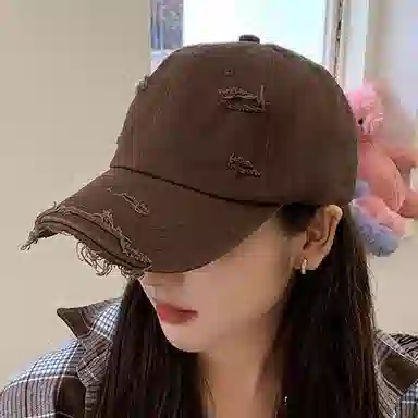 优幽兰 复古大头围时髦纯色防紫外线遮阳休闲实用旅游骑车开车小众防晒高级感 棉 鸭舌帽 男女同款情侣款