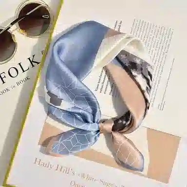 优幽兰 设计感小方巾搭配衬衫通勤高级感多功能气质穿搭四季通用 丝巾 女款