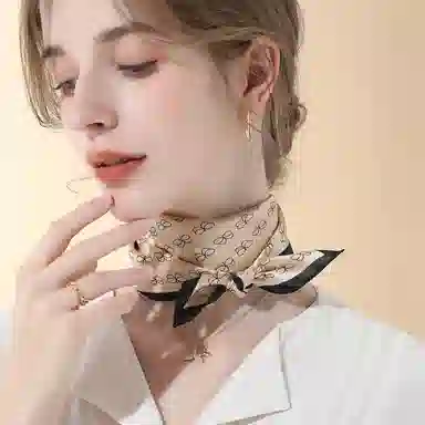 优幽兰 小方巾韩版发带衬衣飘带实用减龄气质 桑蚕丝 丝巾 女款 礼盒装