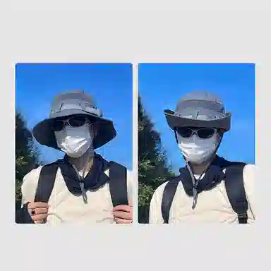 优幽兰 休闲百搭大帽檐西部牛仔风帽子户外登山旅游防紫外线遮阳帽学生时尚潮流遮脸太阳帽 锦纶 防晒帽 男款