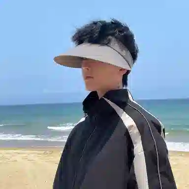 优幽兰 休闲简约高级感遮阳帽大檐显脸小舒适透气空顶帽百搭时尚户外防紫外线太阳帽子 聚酯纤维 防晒帽 男款