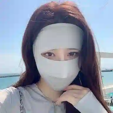 优幽兰 潮流遮全脸防紫外线口罩开车骑行遮阳脸基尼夏季面部防护脸罩透气凉感户外推荐 聚酯纤维 防晒面罩 女款