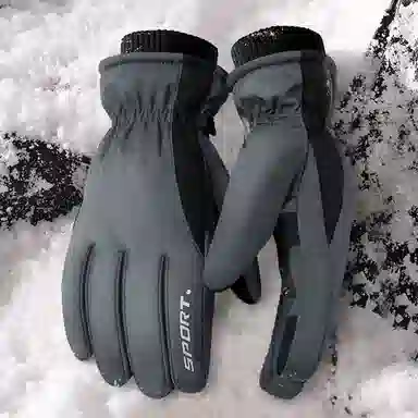 优幽兰 加绒加厚骑车防风防寒保暖时尚撞色可触屏防滑耐磨旅游开车百搭小众护手防冻 实用耐用 手套 男款