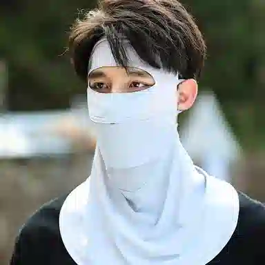 优幽兰 休闲简约遮全脸防紫外线纯色百搭高级感显脸小骑行脸基尼可调节 锦纶 氨纶 防晒面罩 男款