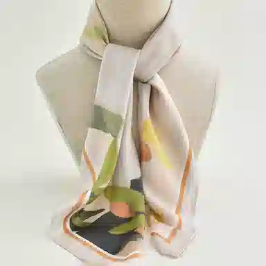 优幽兰 清新淡雅四季通用搭配衬衫洋气护颈高级感印花中国风穿搭 丝巾 女款