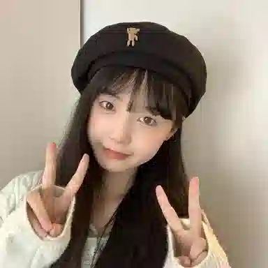 优幽兰 韩版显脸小 大头围防风防寒英伦风 保暖护耳韩系 贝雷帽 女款